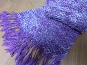 鹿の子編みのマフラー