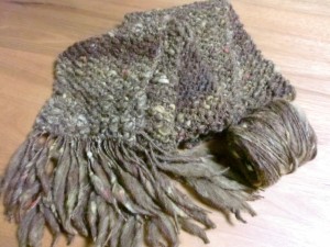 鹿の子編みのマフラー