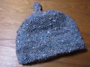 鹿の子編みの帽子
