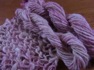 サンプル編みと糸