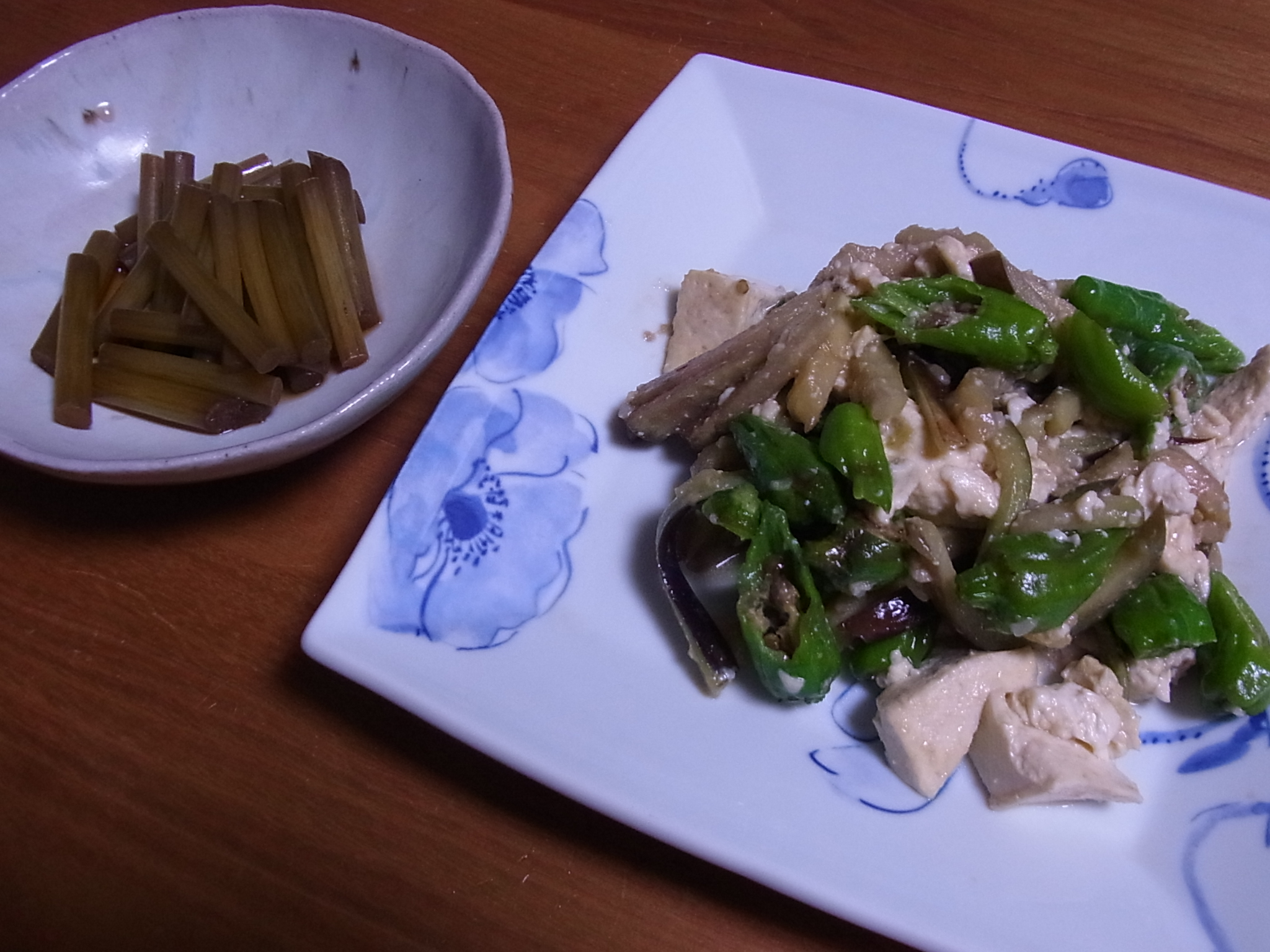 収穫物で今夜のおかず